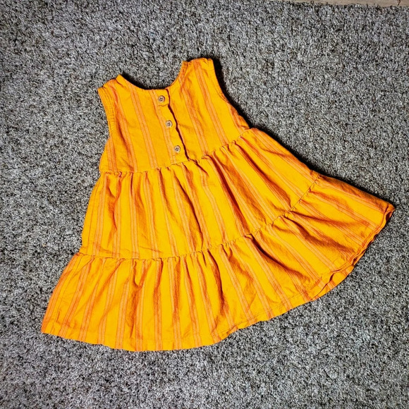 Carter's Orange Burst/Pink Striped Tiered Jersey Dress Sz 18m (Toddler) - Picture 1 of 8